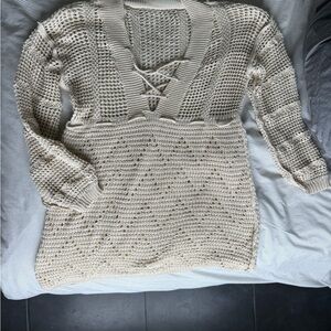 Swimwear cream cover up